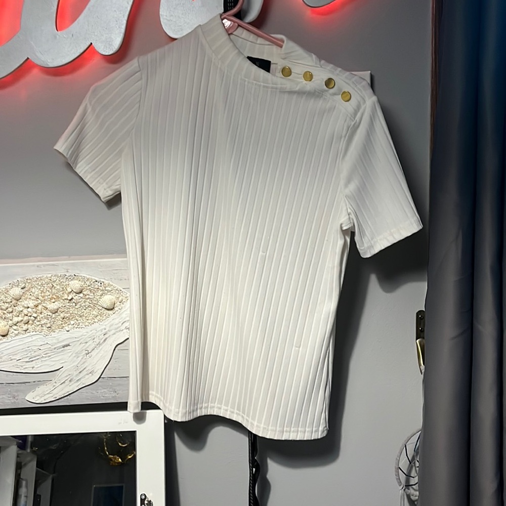 off-white/white turtleneck top